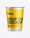 Download Plastic Soup Cup w/ Foil Lid Mockup in Cup & Bowl Mockups on Yellow Images Object Mockups