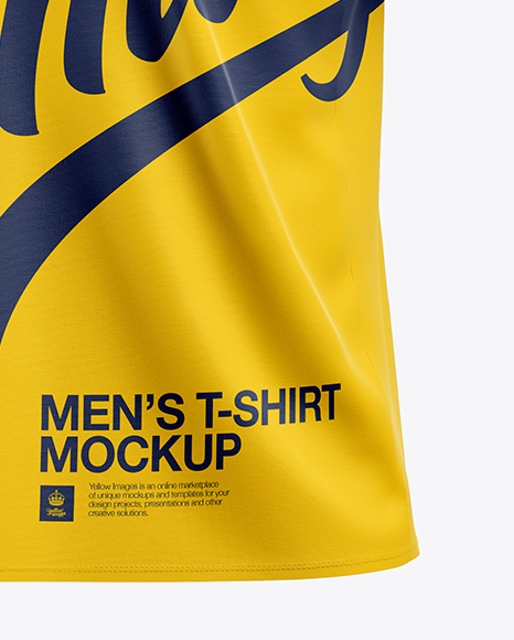 Men S T Shirt Mockup Half Side View In Apparel Mockups On Yellow Images Object Mockups