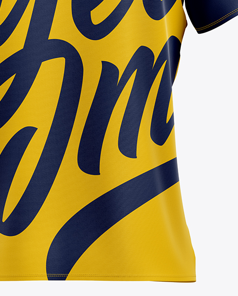 Download Men S T Shirt Mockup Back View In Apparel Mockups On Yellow Images Object Mockups