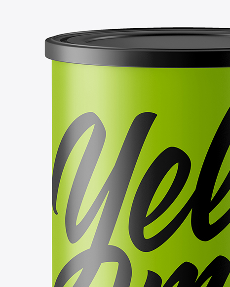 Download Matte Powder Can Mockup In Can Mockups On Yellow Images Object Mockups PSD Mockup Templates