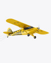 Airplane With Short Banner Mockup - Half Side View (Hero Shot)