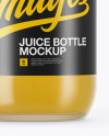 Download 750ml Clear Glass Orange Juice Bottle Mockup in Bottle Mockups on Yellow Images Object Mockups