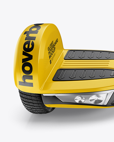 Download Glossy Hoverboard Mockup Front View In Vehicle Mockups On Yellow Images Object Mockups PSD Mockup Templates