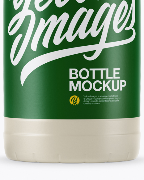 Matte Plastic Dairy Bottle Mockup PSD #1