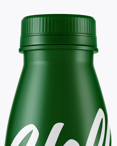 Matte Plastic Dairy Bottle Mockup - Free Download Images High Quality