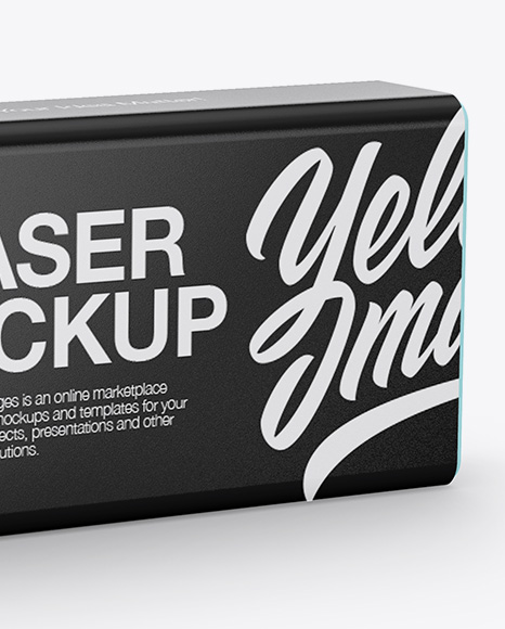 Eraser Mockup - Half Side View