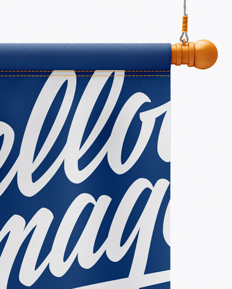 Short Flag Mockup   Front View PSD #2