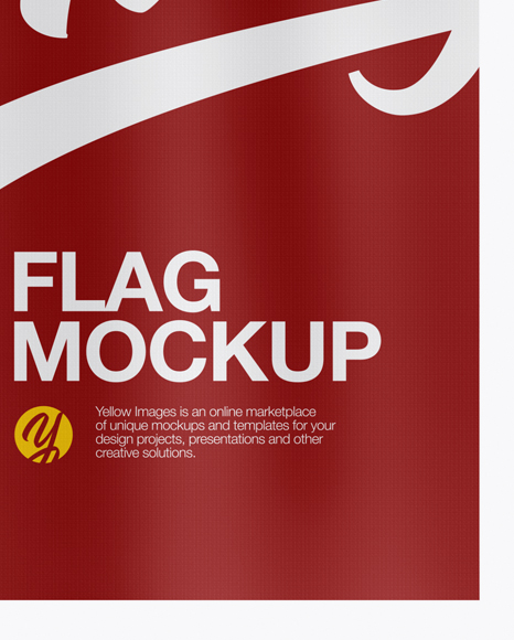 Long Flag Mockup - Front View