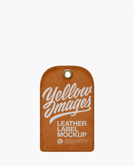 Download Leather Label With Rope Mockup In Object Mockups On Yellow Images Object Mockups