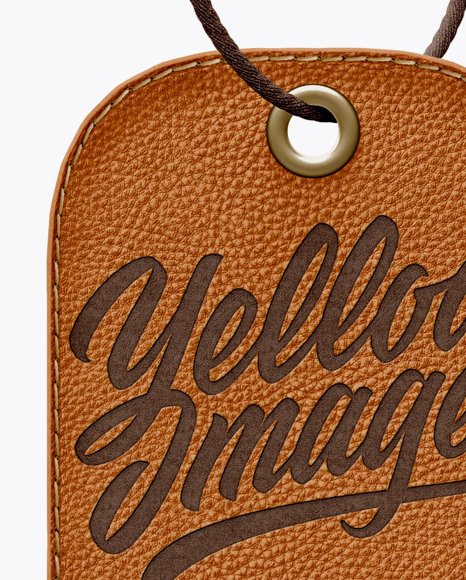 Download Leather Label With Rope Mockup In Object Mockups On Yellow Images Object Mockups