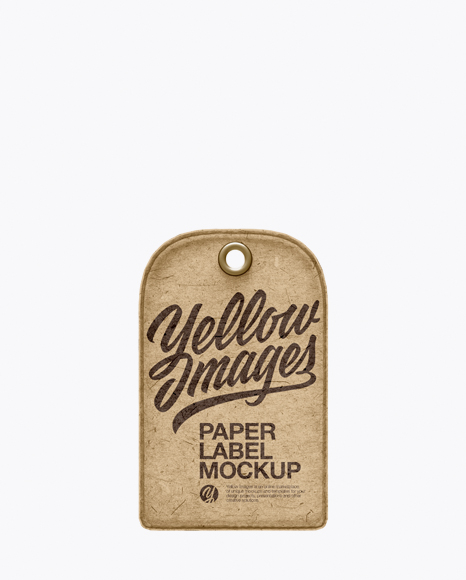 Paper Label With Rope Mockup PSD #3