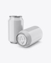 Download Two 330ml Aluminium Cans W/ Glossy Finish Mockup in Can ... Yellowimages Mockups