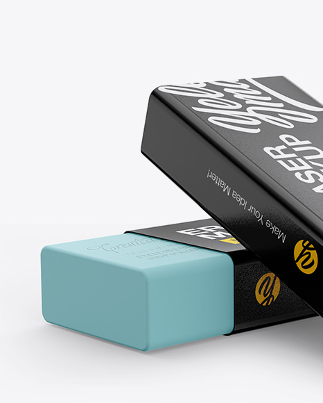 Download 2 Erasers Mockup Half Side View In Stationery Mockups On Yellow Images Object Mockups