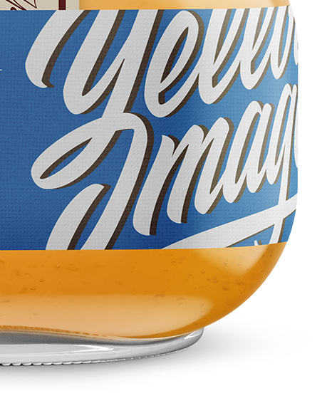 Download Glass Jar with Honey Mockup - Front View in Jar Mockups on ... Yellowimages Mockups