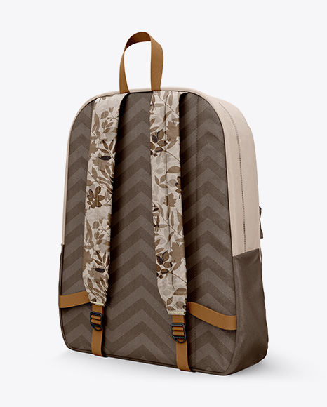 Backpack Mockup - Back Half-side View