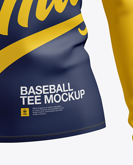 Download Women S Baseball T Shirt With Long Sleeves Mockup Front View In Apparel Mockups On Yellow Images Object Mockups