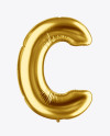 Letter C Foil Balloon Mockup