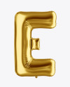 Letter E Foil Balloon Mockup