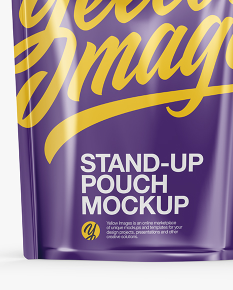 Glossy Stand up Pouch Mockup PSD #1