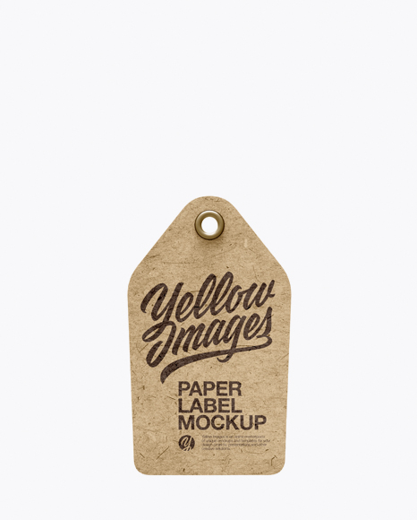 Paper Label With Rope Mockup PSD #2
