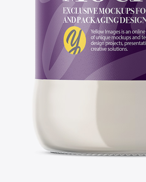 Clear Glass Bottle With Milk Mockup PSD #1