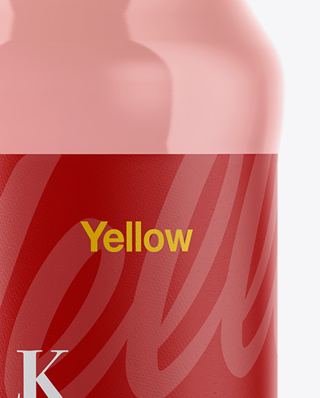 Clear Glass Bottle With Strawberry Milk Mockup PSD #6