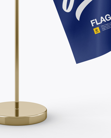 Download Desk Flags Mockup in Object Mockups on Yellow Images ...