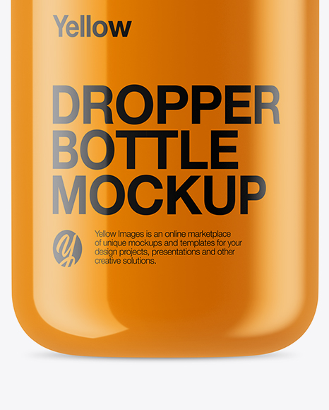 Glossy Dropper Bottle Mockup PSD #1