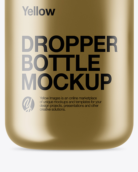 Metallic Dropper Bottle Mockup PSD #1