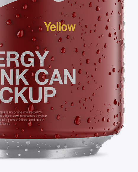 Download 330ml Aluminium Can W/ Condensation & Matte Finish Mockup ... Yellowimages Mockups