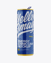 Download 250ml Glossy Aluminium Can W/ Condensation Mockup - Front View in Can Mockups on Yellow Images ...