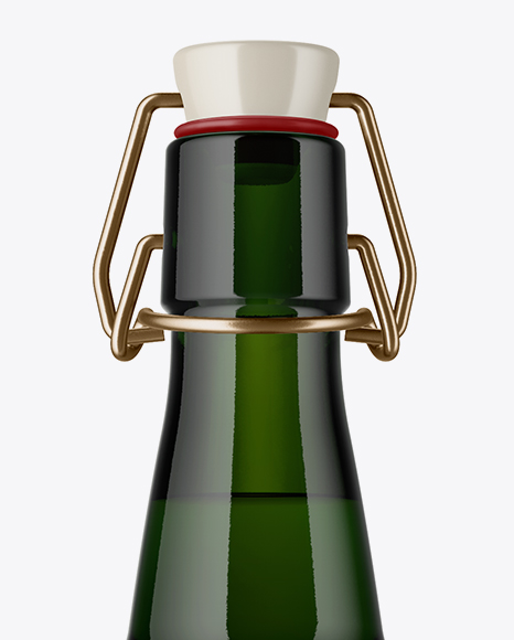 Download Green Glass Beugel Bottle Mockup in Bottle Mockups on Yellow Images Object Mockups