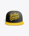 Snapback Trucker Cap mockup (Front View)