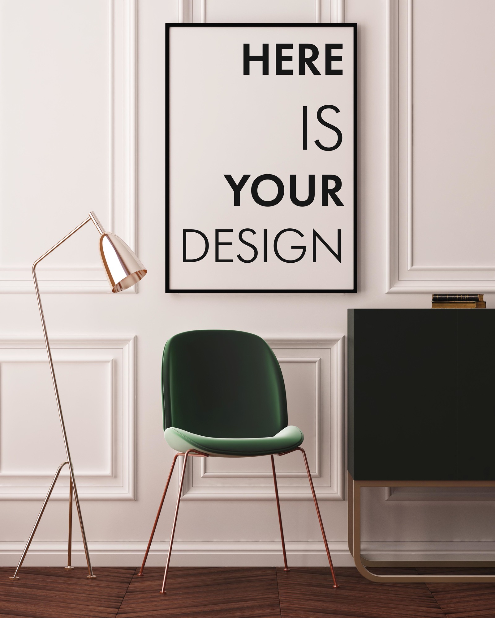 10 Art Deco Posters Mockup In Indoor Advertising Mockups On Yellow Images Creative Store