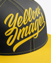 Download Snapback Trucker Cap Mockup Right Half Side View In Apparel Mockups On Yellow Images Object Mockups