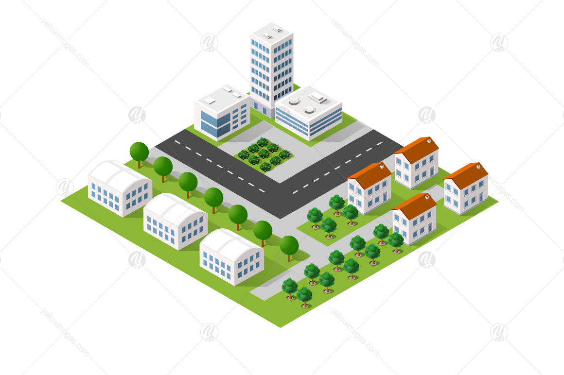 City module isometric creator on Yellow Images Creative Store