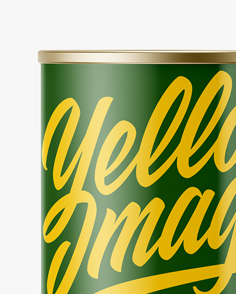Tin Can With Paper Label Mockup PSD #2