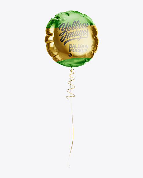 Download Metallic Round Foil Balloon Mockup In Object Mockups On Yellow Images Object Mockups PSD Mockup Templates