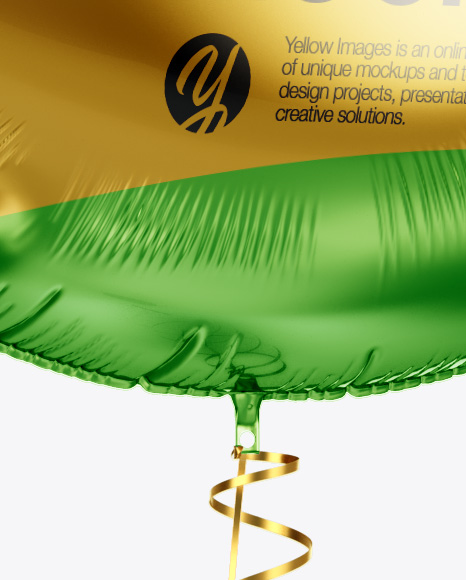 Download Metallic Round Foil Balloon Mockup in Object Mockups on Yellow Images Object Mockups