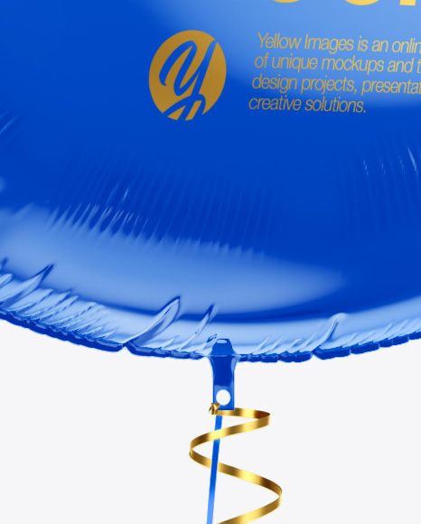 Download Glossy Round Foil Balloon Mockup In Object Mockups On Yellow Images Object Mockups PSD Mockup Templates