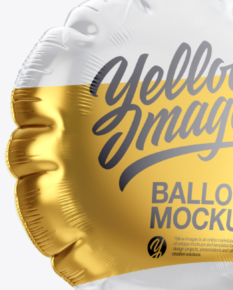 Download Transparent Round Foil Balloon Mockup In Object Mockups On Yellow Images Object Mockups PSD Mockup Templates