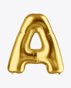 Letter A Foil Balloon Mockup