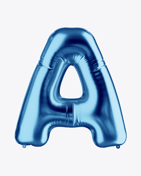 Letter A Foil Balloon Mockup