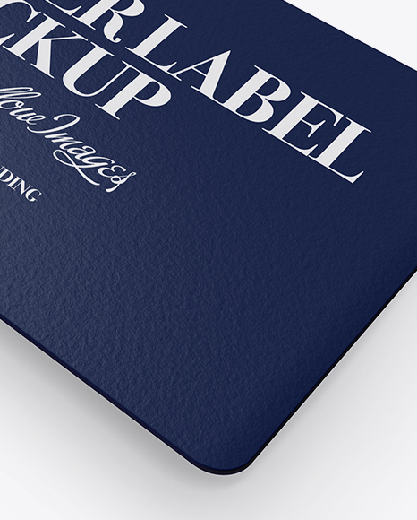 Paper Label With Rope Mockup   Half Side View (High Angle Shot) PSD #1