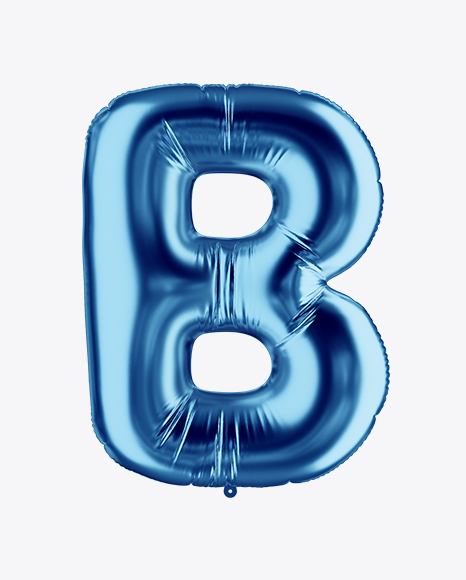 Download Letter B Foil Balloon Mockup in Object Mockups on Yellow ...