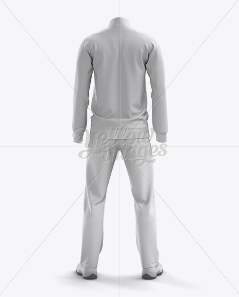 Download Men S Tracksuit Mock Up Front View In Apparel Mockups On Yellow Images Object Mockups PSD Mockup Templates