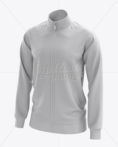 Men S Training Jacket Mockup Half Side View In Apparel Mockups On Yellow Images Object Mockups