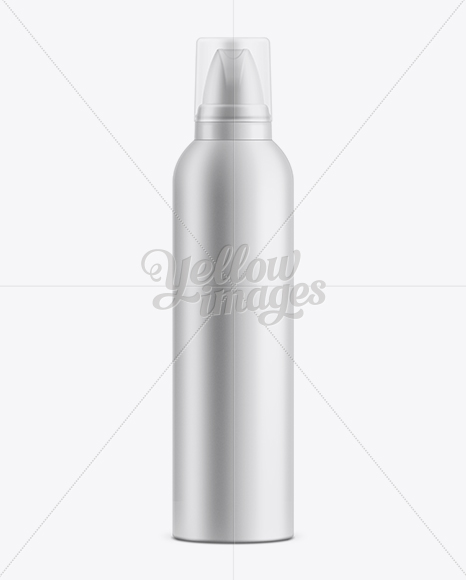 Aerosol Bottle W Clear Cap Mockup In Bottle Mockups On Yellow Images Object Mockups