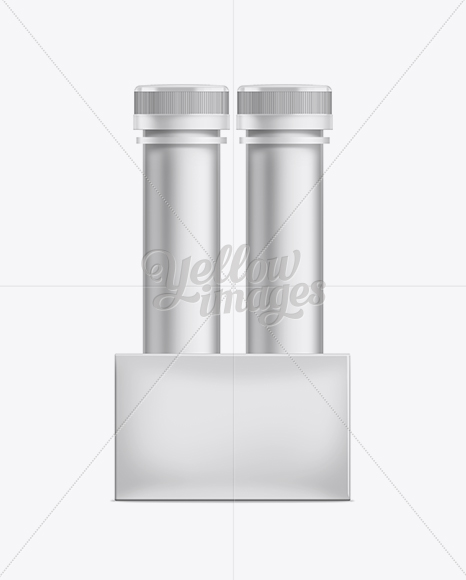 Energy Drink Tubes W  Box Mockup PSD #5