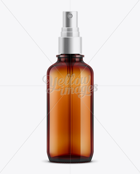 Download Amber Spray Bottle Mockup In Bottle Mockups On Yellow Images Object Mockups PSD Mockup Templates